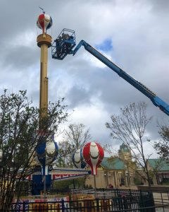 The Premier Rides Rapid Response Service Team performs inspections on the rides at the Park at OWA immediately following Hurricane Sally.
